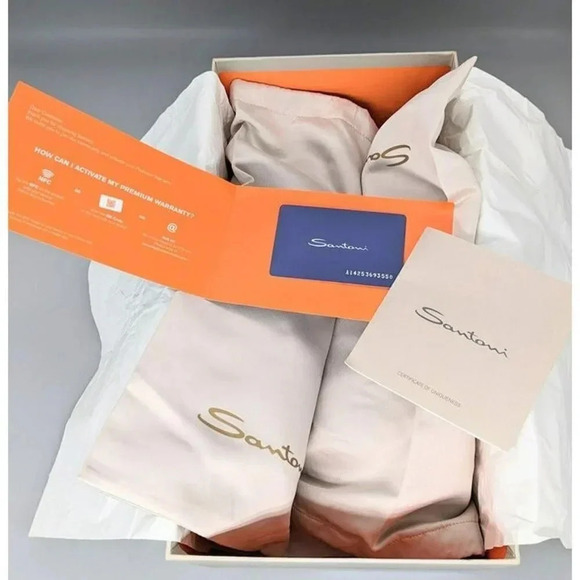 NIB Santoni Faith Men's Black Leather Loafers Almond Toe Size 8.5 (MSRP $750) - Picture 9 of 10